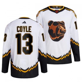Boston Bruins Trikot Charlie Coyle 13 Adidas 2022-23 Weiss Reverse Retro 2.0 Authentic - Herren